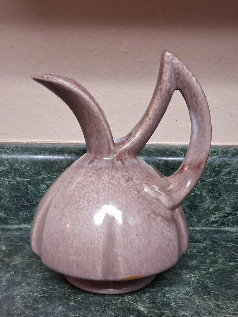 Vintage Gonder Pottery H73 Art Deco MCM Vintage Pitcher Browns